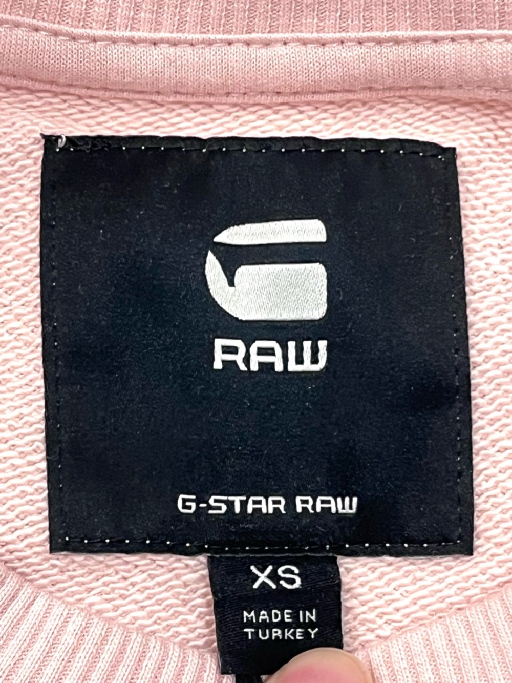 G-Star RAW Premium Core RAW Crewneck Women’s Light Pink Sherland Sweatshirt - Picture 8 of 16